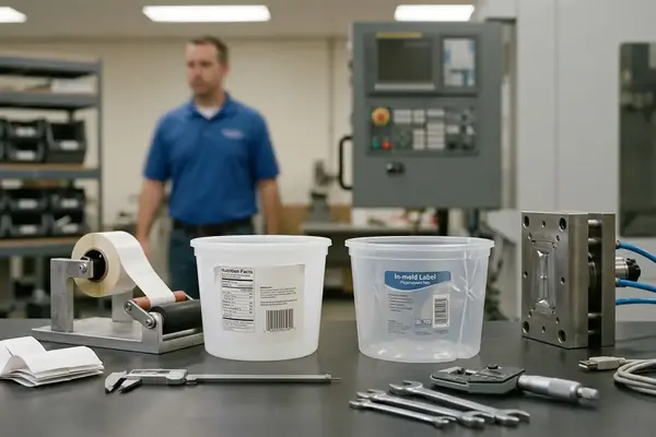 Comparing IML versus traditional labelling on high-volume tubs